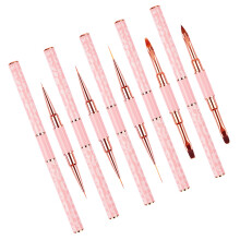 5 Pcs Nails Art Brushes Set with Double-Ended Nails Art Liner