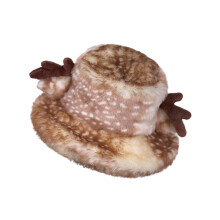 Warm Deer Horn Bucket Hat Popular Windproof Fisherman Hat for