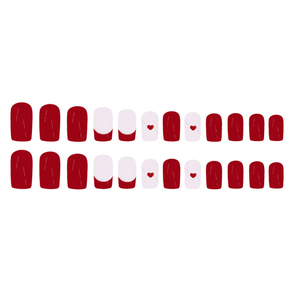 French Fake Nail Valentine Designs False Nail,Artificial Nail