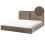 Beliani Bed Boucle BAJONNA 160 x 200 cm (EU King Size) Brown 1