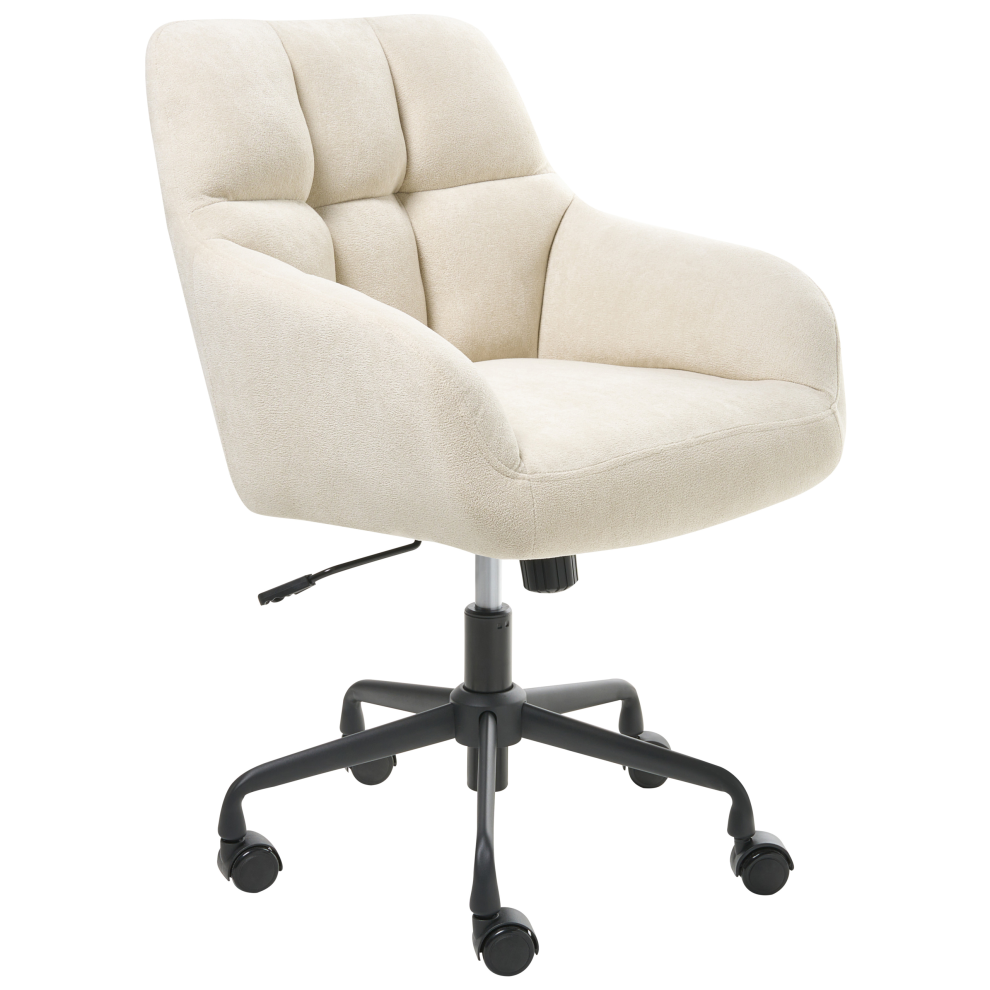 Beliani Desk Chair Palmdale Velvet Light Beige