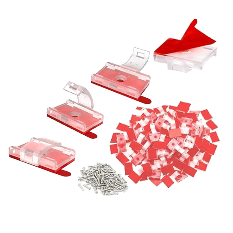 100Pcs Led Strips Light Mounting Brackets Fixing Clip For Indoor 7627000051271