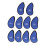 Set di 10 copriferri da golf in nylon blu a rete 7