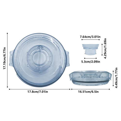 Plastic Mixer Lid Leak Proof Lid Blender Cup Juices Container 2