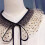 Detachable False Collar Sparkly Dots Organza Mesh Ruffled Shawl 6