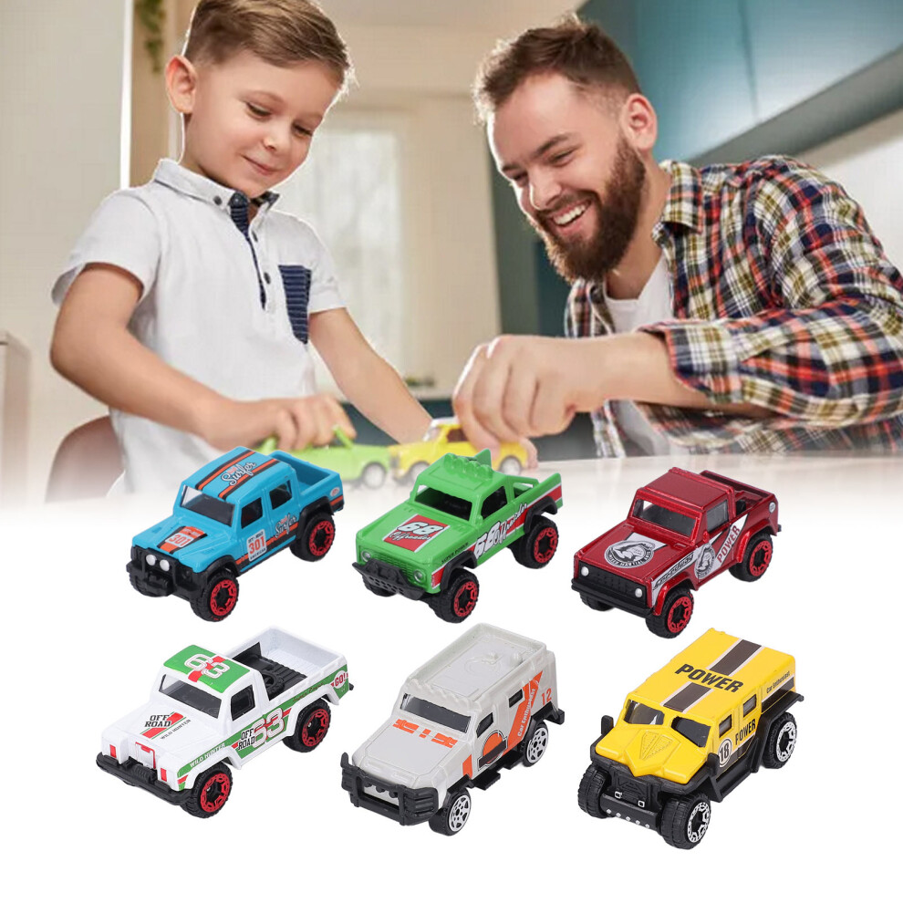 6pcs 1:64 Scale Alloy Racing Cars Set, Die Cast Pull Back Toy Vehicles-image-OPC-PKF27GZ-NEW