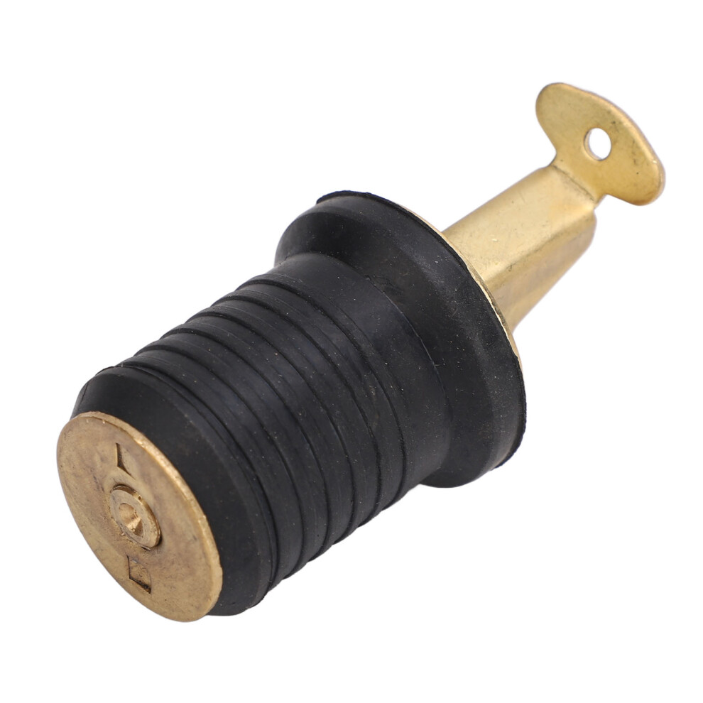 Brass & Rubber Livewell Drain Plug For Yachts 1 Inch Seamless Seal 4661348816393