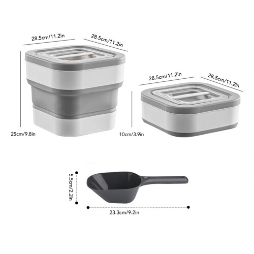 Contenedor de comida para perros plegable de gran capacidad 1