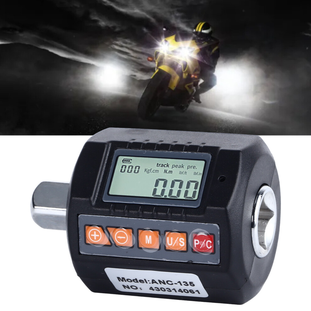 Digital Torsion Wrench 1/2 Adapter Meter Tester 135Nm With Backlit Display 9401348818837
