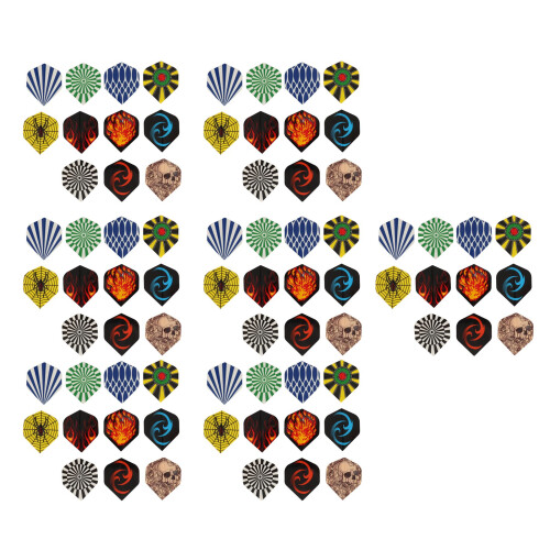 77Pcs Dart Flights Durable PET Replacement Feather