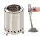 Living And Home (Silver) Portable Tabletop Fire Pit with Ash Grate 5