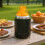 Living And Home (Black) Portable Tabletop Fire Pit with Ash Grate 1