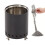 Living And Home (Black) Portable Tabletop Fire Pit with Ash Grate 6