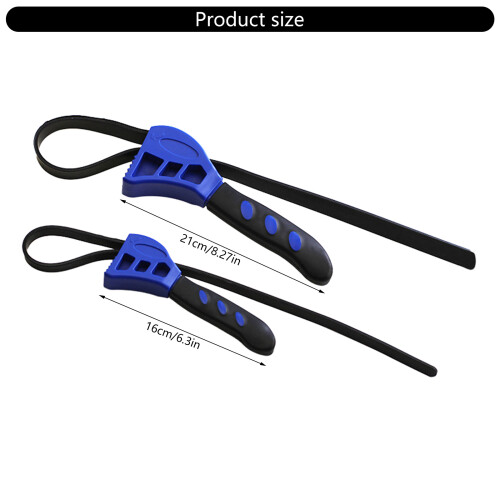 2Pcs/set Rubber Strap Wrench 210mm 160mm Strap Pipe Wrench 2