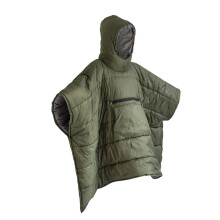 Camping Cotton Poncho Blanket Outdoor Warm Wearable Cloak with