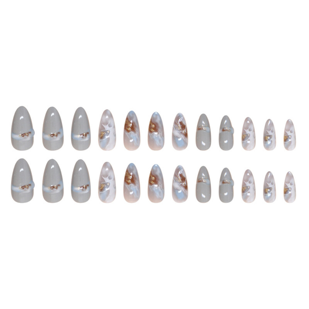 Almond Nail Tips Fake Nail Glues On Nail Stick On Nail Press On 7627000053336