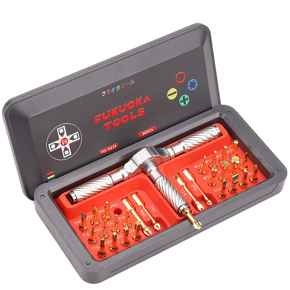 30 In 1 Magnetic Ratchet Screwdriver Set Switchable Screwdriver 7627000054036