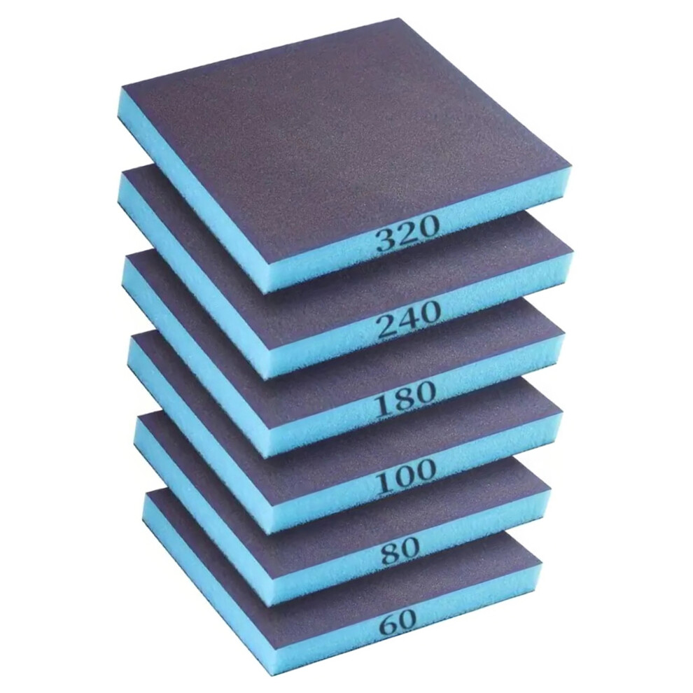 6Pcs Uprgades Sanding Sponge Set 60 To Grit Wet Dry Sanding 7627000054326