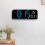 Sveglia digitale blu, grande display LED 12/24H 10
