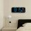 Sveglia digitale blu, grande display LED 12/24H 7