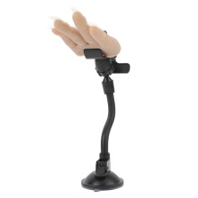 Silicone Nail Practice Hand with Clamp Stand, 15mm Nail Tip Depth