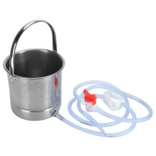 Kit de cubeta para enema de acero inoxidable de 1,6 L, 14,5 x 13 cm