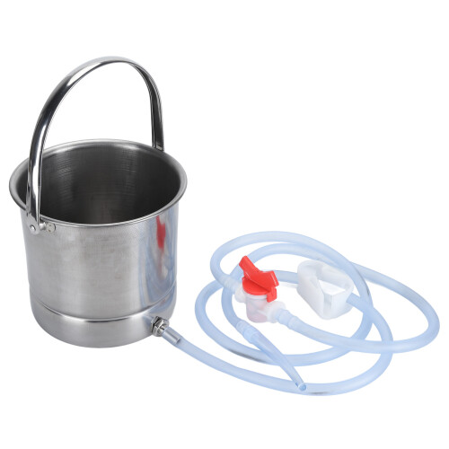 Klistier-Eimer-Set 1,6 L, Edelstahl 14,5  13 cm