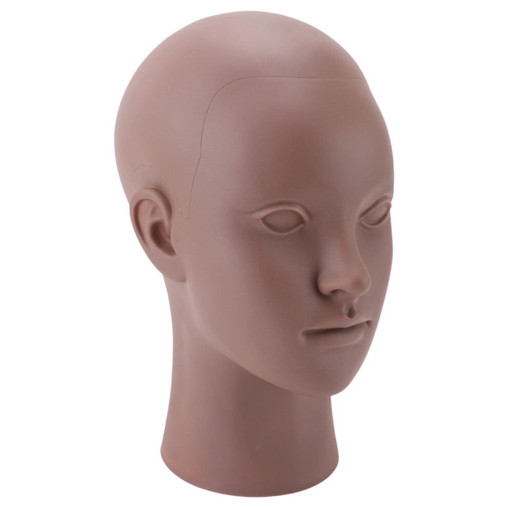 Detailed 26.5cm Mannequin Head for Wig and Hat Display PVC
