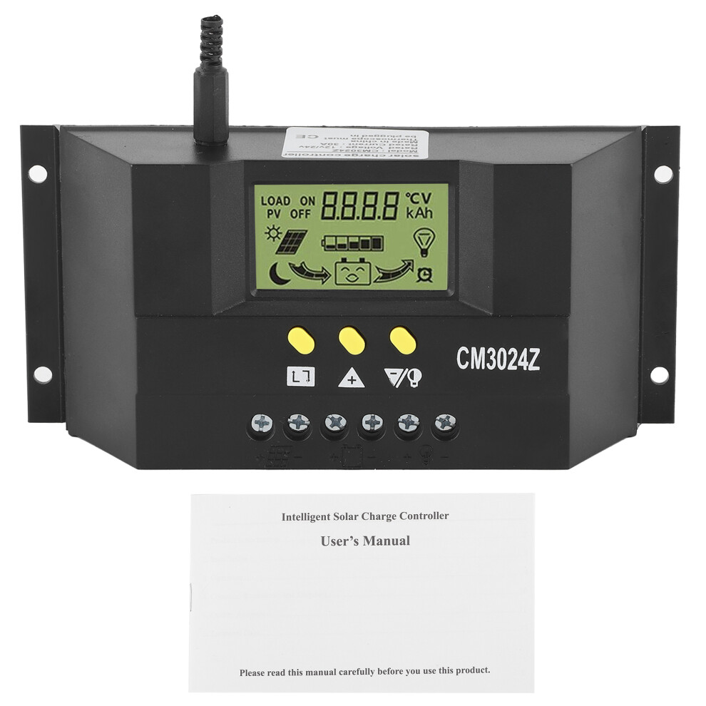 12V 24V 30A Solar Charge Controller Regulator Pwm 8320539077444