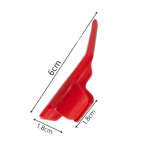 Professional Red Plastic Sewing Finger Pusher, Ergonomic, Wear-Resistant Thumb Protector 1