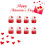 24Pcs Glossy Valentine Design False Nail Full Cover Artificial 6