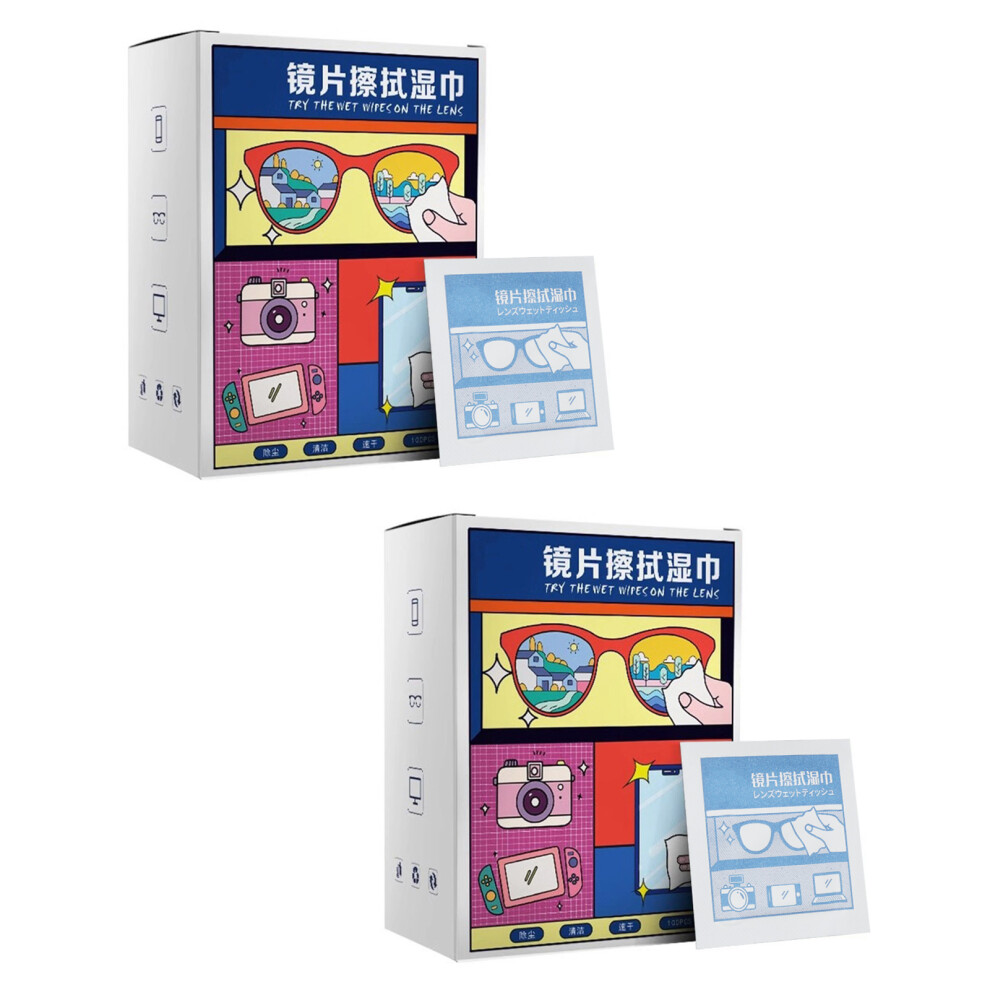 Disposable Eyeglass Cleaner Wipes Glasses Cleaning Remove Smudge