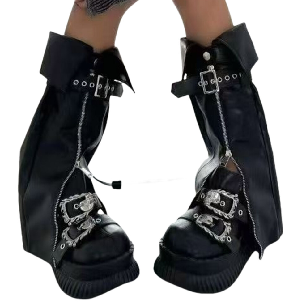Women's Leg Warmers Harajuku Leather Boot Socks Winter Warm