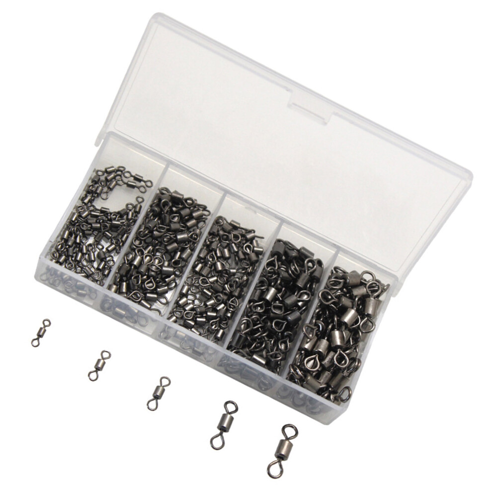250Pcs High Strength Fishing Barrels Swivels Rolling Fishing 7627000056962