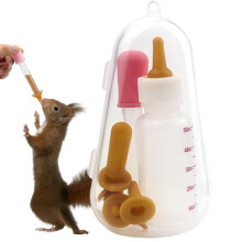 Kitten Bottle Feeding Kit for Puppies and Kittens, Yellow Pacifier and Pink Nipples, Includes Dropper and Nursing Bottle