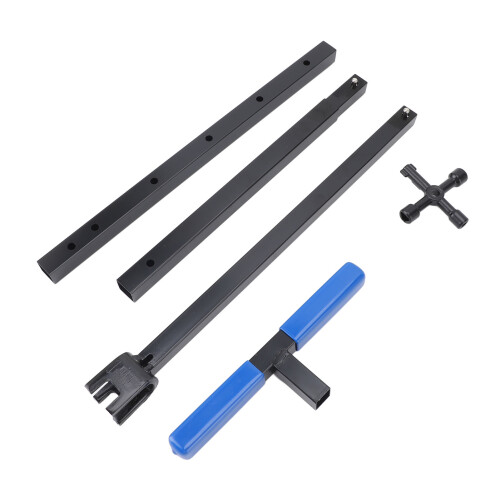 Steel Water Meter Wrench with Foldable T Handle Multi-Function Shut Off Tool 2