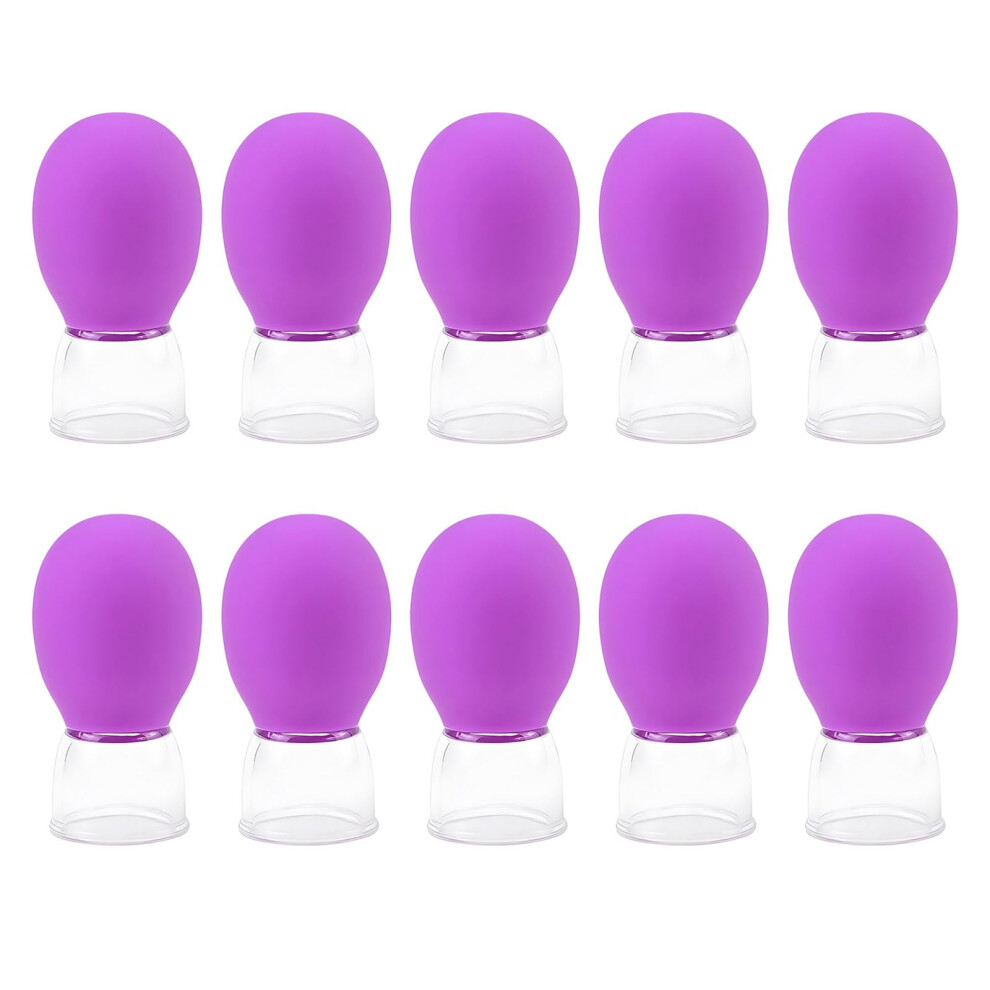 Facials Cupping Cups Set - Glass Silicone Vacuum Suction Cups for Face, Skin, Back, Shoulder, Muscle Relief