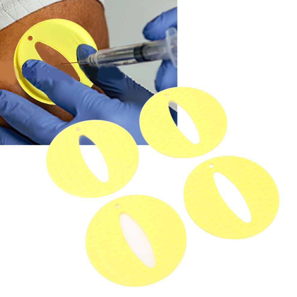 Yellow 4 Reusable Shot Helper Devices For Kids & Adults Shot Hurt Blocker