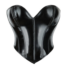 Women's Corset Tops Bustier Crop Top Black M Strapless Seamless Stretch Padded Bra Gothic Push Up Waist Belt Sports Bra