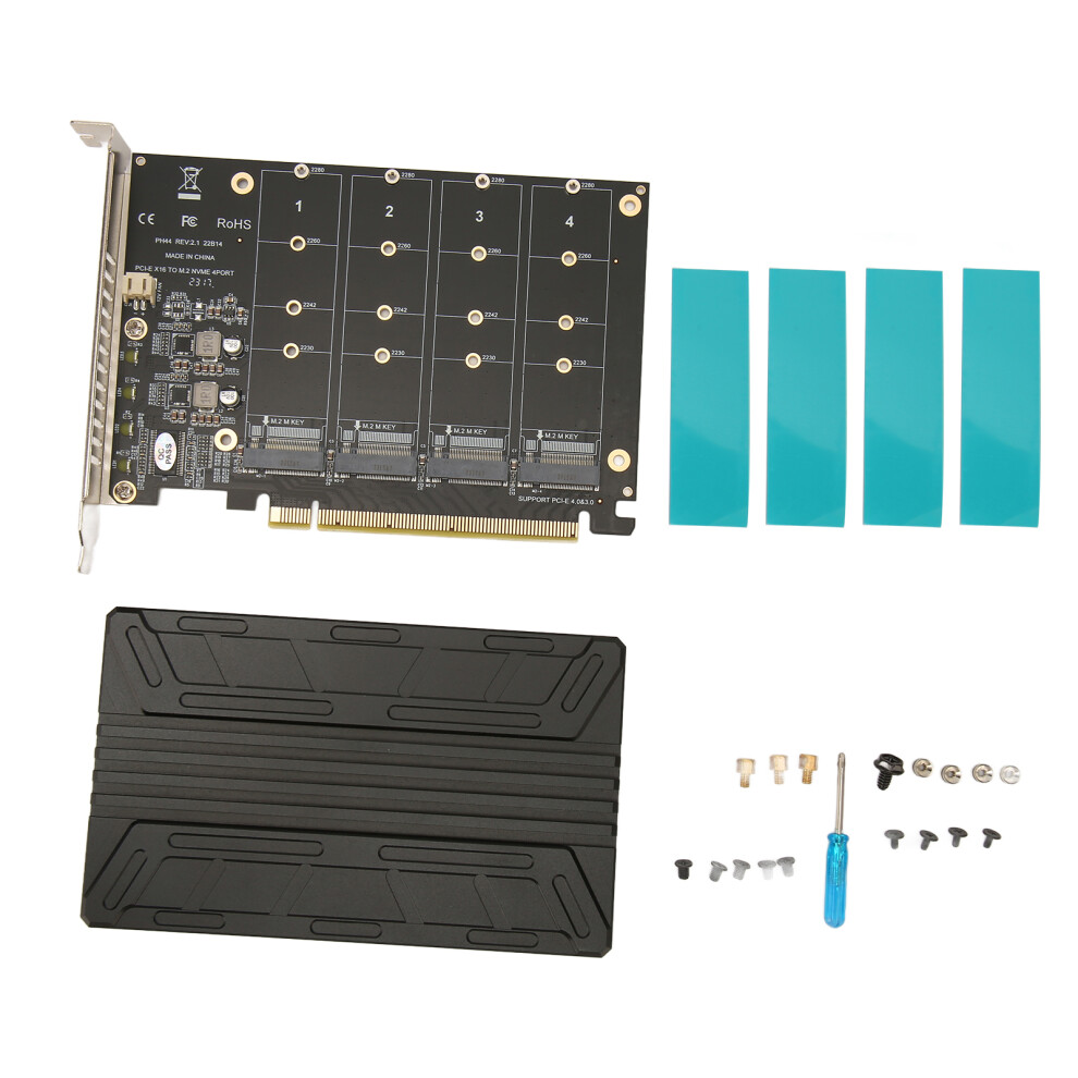 Quad M.2 Nvme To Pcie Adapter 32Gbps Thickened 8320539081168