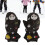 2pcs Kids Snow Mittens Warm Waterproof Windproof 11