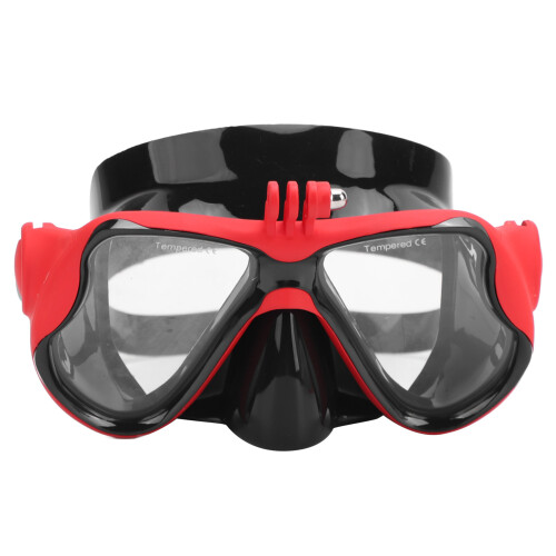 Lunettes de plongée rouges pour caméra d'action avec objectif de 4,0 mm