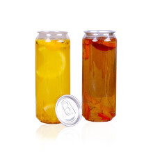 100PCS Juice Bottle Aluminium Alloy Cover Ring-Pull Can for 500ml PET Beverage and Milk Tea Cups, Plastic Water Bottle