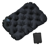 Inflatable Seat Cushion for Office Chair, Foldable Air Seat Mat for Outdoor Travel, Hiking, and Walking, Black