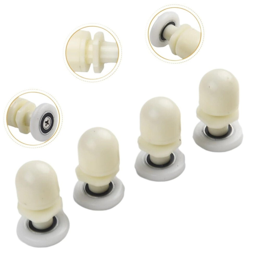 Shower Door Rollers Pulleys 4 Pcs Set For Shower Enclosures Runners 19/23/25Mm Wheels Compatible With Shower Cabins 6038364292483