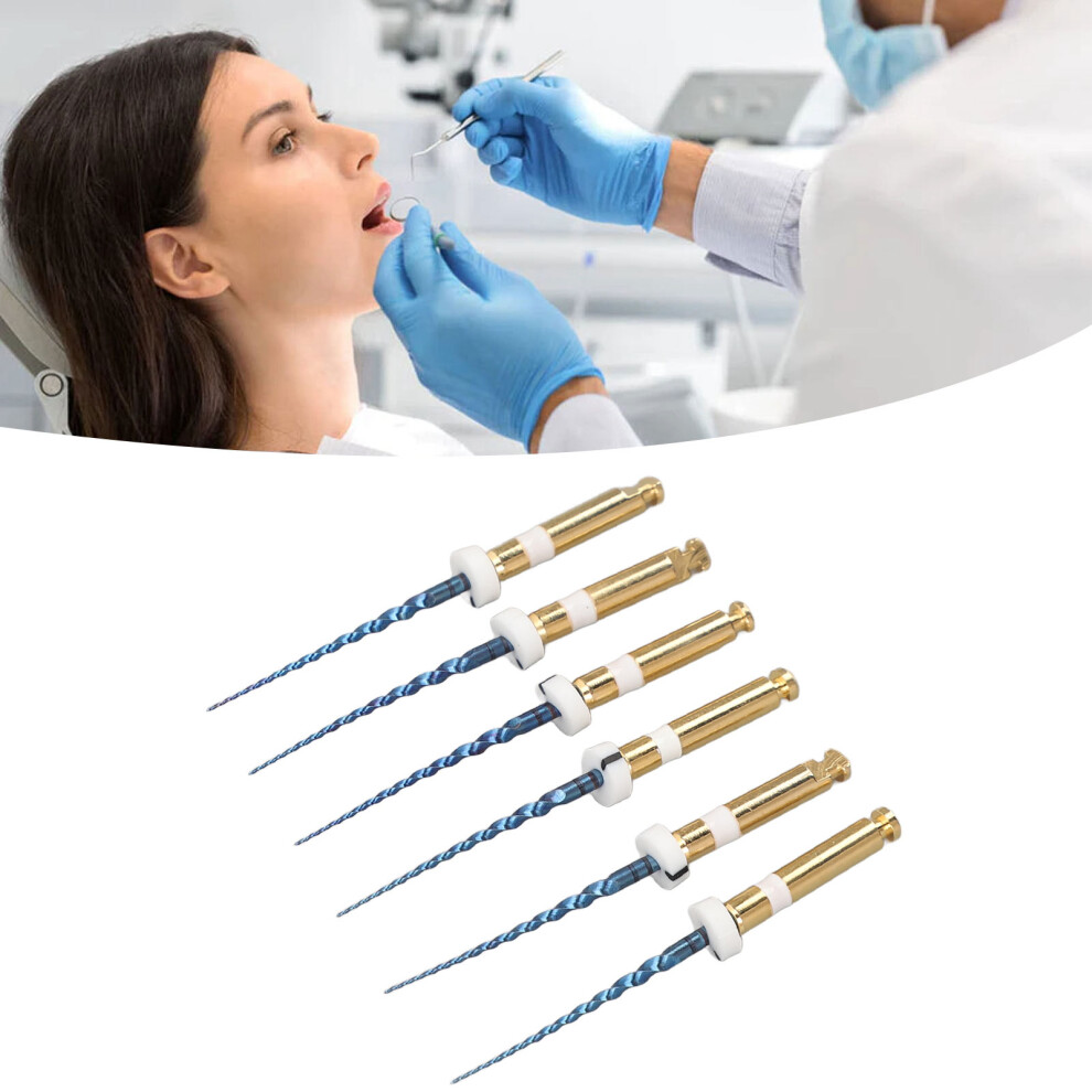6pcs S2 Endodontic Files Large Tapered Metal Set for Home Use