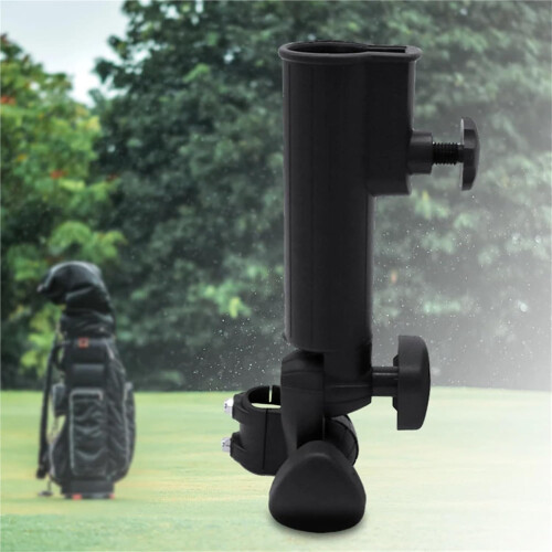 Golf Umbrella Holder Trolley Adjustable Angle Umbrella Mount for Golf Carts, Lightweight Support Frame, Universal Fit 2