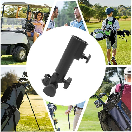 Golf Umbrella Holder Trolley Adjustable Angle Umbrella Mount for Golf Carts, Lightweight Support Frame, Universal Fit 1