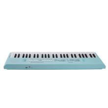 54-Key Plastic Electronic Keyboard for Kids, Blue, Portable with Microphone
