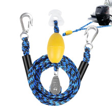 Boat Tow Rope Heavy Duty Harness Connector for 4 Riders Water Sports Towable Tube Blue Quick Connector for Beginners and Enthusiasts